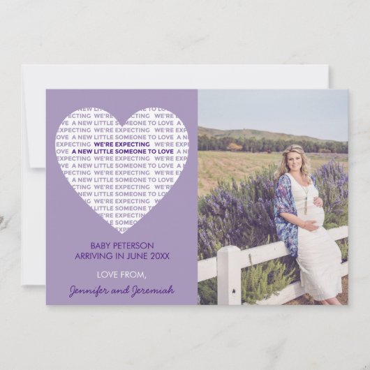 Faire-part Déclaration de grossesse pour la Saint-Valentin ty (Devant)