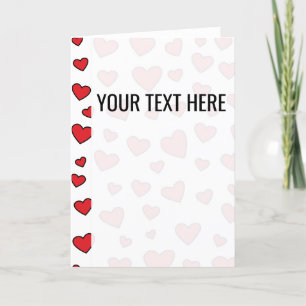 Faire-part Déclaration de motif de coeur rouge de la Saint-Va