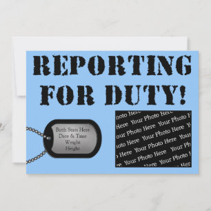 Faire-part Déclaration pour les annonces de naissance en serv