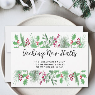 Faire-part Décoration de nouveaux halls Noël déménagement