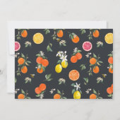 Faire-part Dégradé de photo botanique oranges et citrons (Dos)