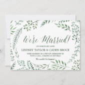 Faire-part d'élévation de courroie rustique verte (Devant)