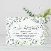 Faire-part d'élévation de courroie rustique verte (Debout devant)