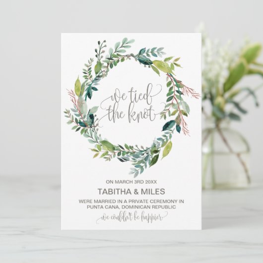 Faire-part d'élévation de la couronne de feuillage (Debout devant)