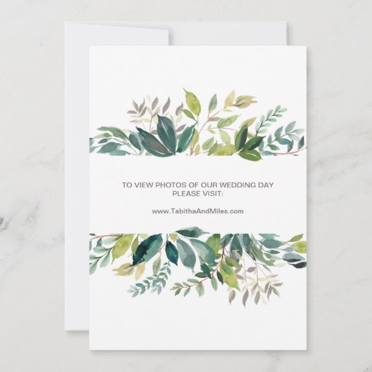 Faire-part d'élévation de la couronne de feuillage (Dos)