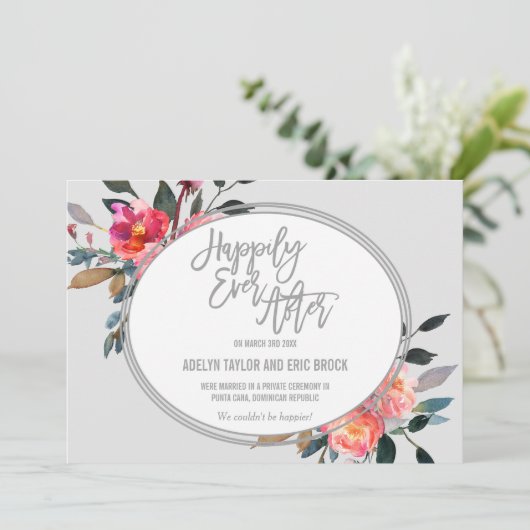 Faire-part d'élévation de la couronne de fleurs d' (Debout devant)