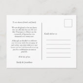 Faire-part d'élévation minimaliste (Dos)