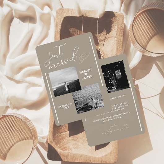 Faire-part d'élopage minimal | Neutre