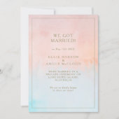 Faire-part d'Elopement Couleur de soleil d'été (Devant)