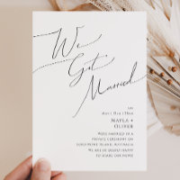 Faire-part d'Elopement de script minimaliste Whims