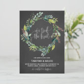 Faire-part d'élopement de serrure de panneau de mo (Debout devant)