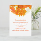 Faire-part d'Elopement Feuille d'automne (Debout devant)