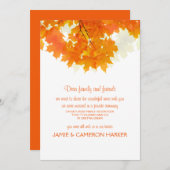 Faire-part d'Elopement Feuille d'automne (Devant / Derrière)