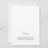 Faire-part d'Elopement Green et Gold Mountain (Dos)