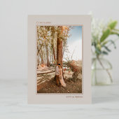 Faire-part d'Elopement Marié Minimal Or (Debout devant)