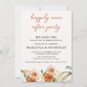 Faire-part d'Elopement photo floral d'automne mode (Devant)