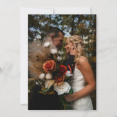 Faire-part d'Elopement photo floral d'automne mode (Dos)