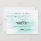 Faire-part Déménagé en Floride Ocean Waves Nouvelle adresse (Dos)