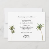 Faire-part Déménagé en Floride Palm Trees Nouvelle adresse (Dos)