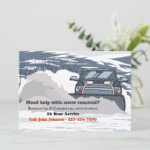 Faire-part d'enlèvement de la neige (Debout devant)