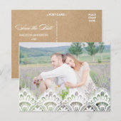 FAIRE-PART DENTELLE RUSTIQUE | CARTE POSTALE PHOTO DE SAUVEGA (Devant / Derrière)