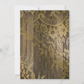 Faire-part Dentelle rustique Lumières de dentelle de bois (Dos)