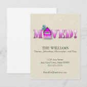 Faire-part déplacé (pourpre) (Devant / Derrière)