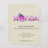 Faire-part déplacée (violet) (Devant / Derrière)