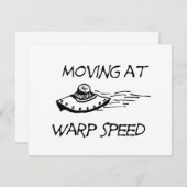 Faire-part Déplacement à la vitesse de distorsion (Devant / Derrière)