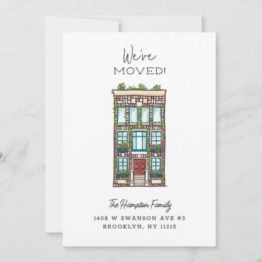 Faire-part Déplacement de la construction de briques (Devant)