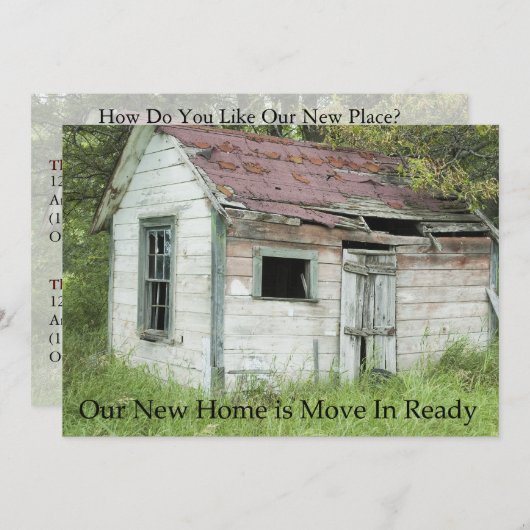 Faire-part Déplacer prêt - Privé amusant Changement d'adresse (Devant / Derrière)