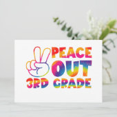 Faire-part Dernier jour de CM1 Tie-Dye Au revoir CM1  (Debout devant)