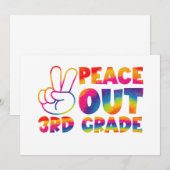 Faire-part Dernier jour de CM1 Tie-Dye Au revoir CM1  (Devant / Derrière)