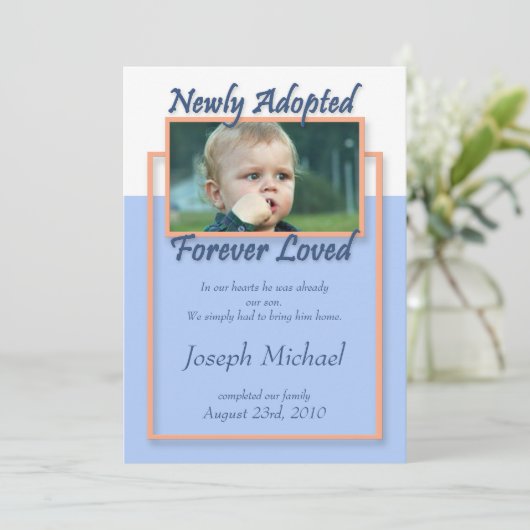 Faire-part Dernièrement Adopté, Forever Loved ~ Annonces (Debout devant)