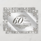 Faire-part des 60 ans de mariage de diamant de Flo (Devant / Derrière)