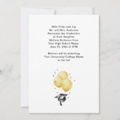 Faire-part des ballons de la fête de graduation ph (Dos)