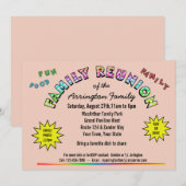 Faire-part des couleurs de réunion familiale (Devant / Derrière)