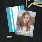 Faire-part des diplômés de la photo de couleur mod