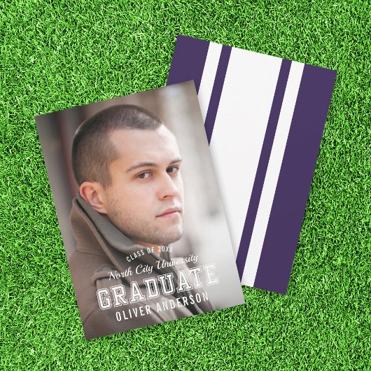 Faire-part des diplômés de la photo de couleur mod