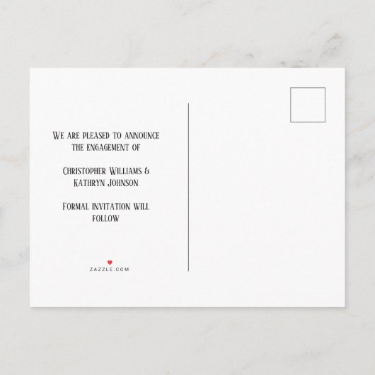 Faire-part des Fêtes de Noël (Dos)