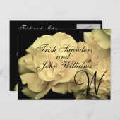 Faire-part des noms des mariées de Monogramme mari (Devant / Derrière)