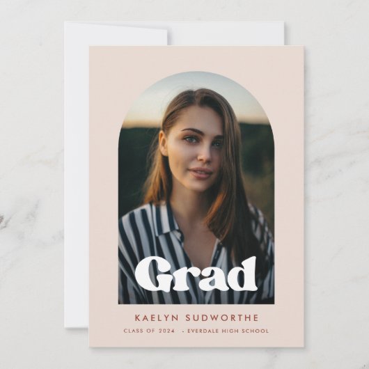 Faire-part Design d'arc de typographie rétro (Devant)