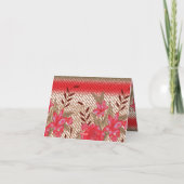 Faire-part Design de tissu complexe avec motifs floraux (Dos)