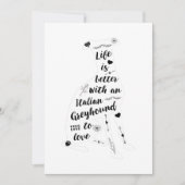 Faire-part Design Greyhound italien Chien Greyhound (Devant)