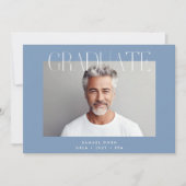 Faire-part Designer Diplômé Moderne Deux Photo Graduation (Devant)