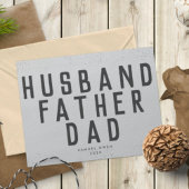 Faire-part Designer Script Fête des pères Gris Photo moderne