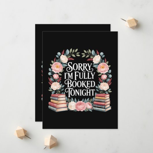 Faire-part Désolé, je suis complet ce soir  (Devant/Arrière en situation)
