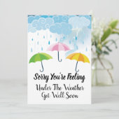 Faire-part Désolé, vous vous sentez sous la météo bien. (Debout devant)