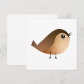 Faire-part Dessin d'Oiseau de Bruant (Devant / Derrière)