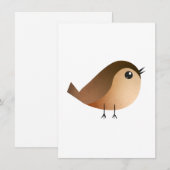 Faire-part Dessin d'Oiseau de Bruant (Devant / Derrière)